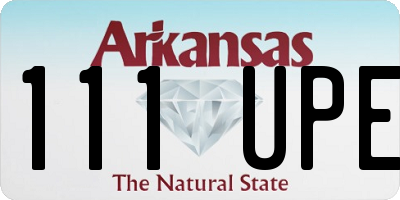 AR license plate 111UPE