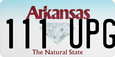 AR license plate 111UPG