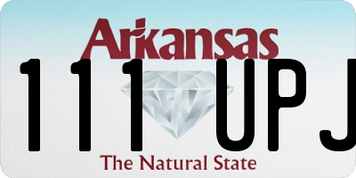 AR license plate 111UPJ