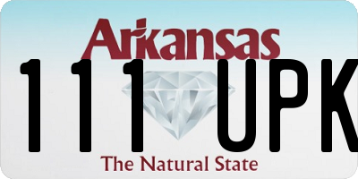 AR license plate 111UPK
