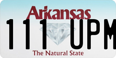AR license plate 111UPM
