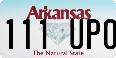 AR license plate 111UPO
