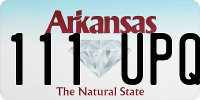 AR license plate 111UPQ