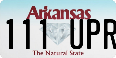 AR license plate 111UPR