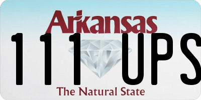 AR license plate 111UPS