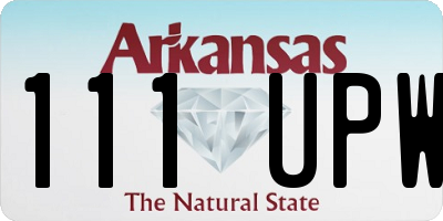 AR license plate 111UPW