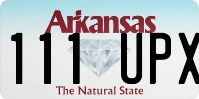 AR license plate 111UPX