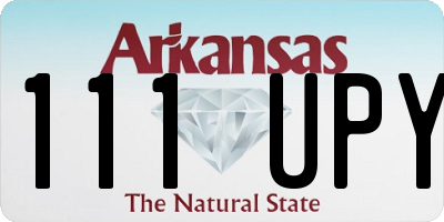AR license plate 111UPY