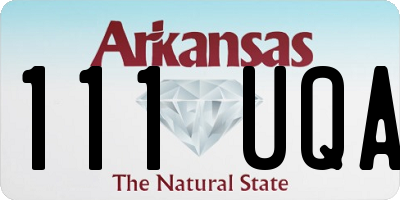 AR license plate 111UQA