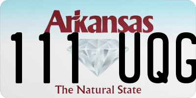 AR license plate 111UQG
