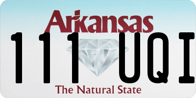 AR license plate 111UQI