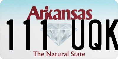 AR license plate 111UQK