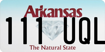 AR license plate 111UQL