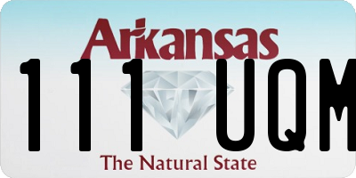 AR license plate 111UQM