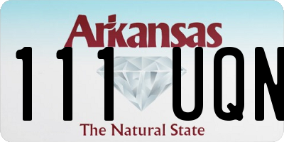 AR license plate 111UQN