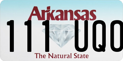 AR license plate 111UQO