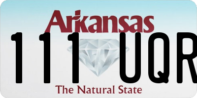 AR license plate 111UQR