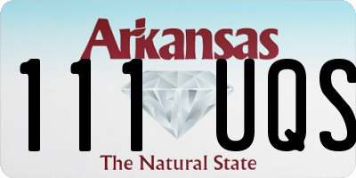 AR license plate 111UQS