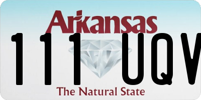 AR license plate 111UQV