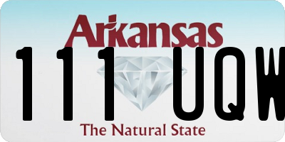 AR license plate 111UQW