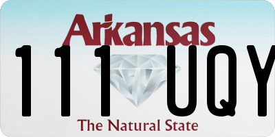 AR license plate 111UQY