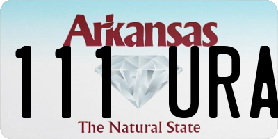 AR license plate 111URA