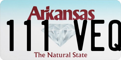 AR license plate 111VEQ