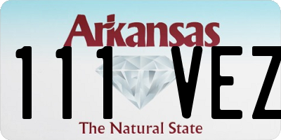 AR license plate 111VEZ
