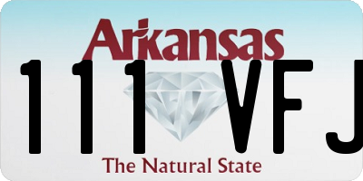 AR license plate 111VFJ