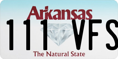 AR license plate 111VFS