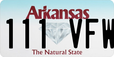 AR license plate 111VFW
