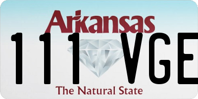 AR license plate 111VGE