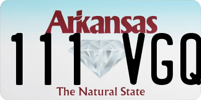 AR license plate 111VGQ