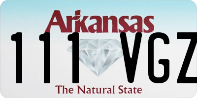 AR license plate 111VGZ