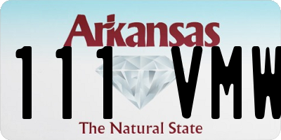 AR license plate 111VMW