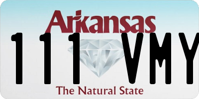 AR license plate 111VMY
