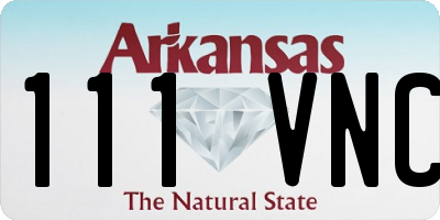 AR license plate 111VNC