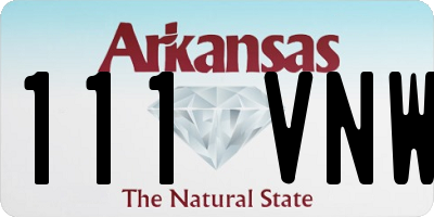 AR license plate 111VNW
