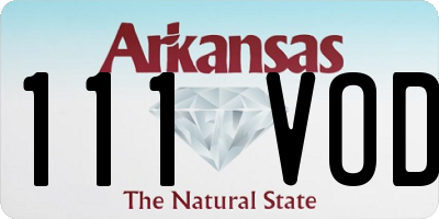 AR license plate 111VOD