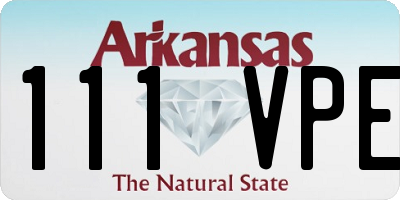 AR license plate 111VPE