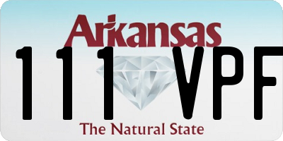AR license plate 111VPF