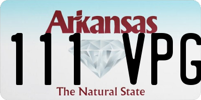 AR license plate 111VPG