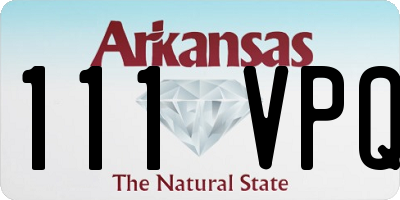 AR license plate 111VPQ
