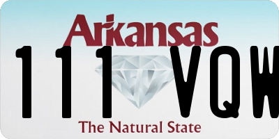 AR license plate 111VQW
