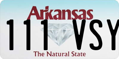 AR license plate 111VSY