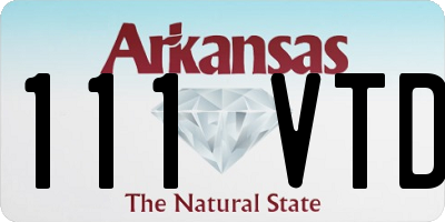 AR license plate 111VTD