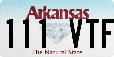 AR license plate 111VTF