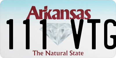 AR license plate 111VTG