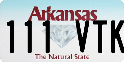 AR license plate 111VTK