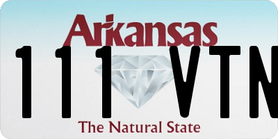 AR license plate 111VTN